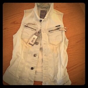 G-Star vest; size XS; denim light blue